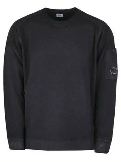 Lens Wappen Wool Sweatshirt Black - CP COMPANY - BALAAN 2