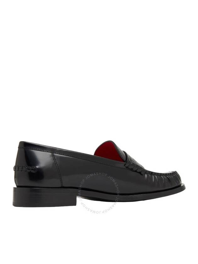 Logo Leather Loafers Black - SALVATORE FERRAGAMO - BALAAN 4