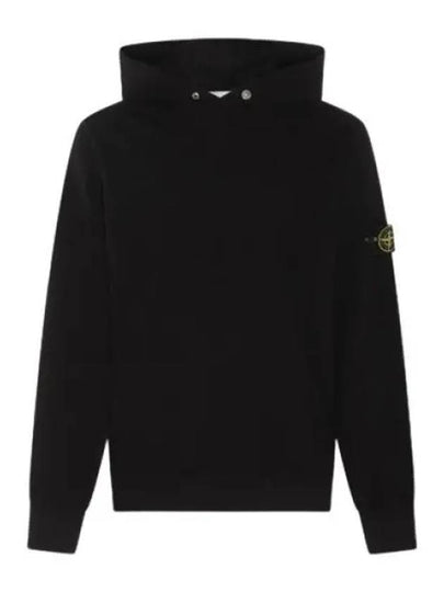 Compass Badge Cotton Hoodie Black - STONE ISLAND - BALAAN 2