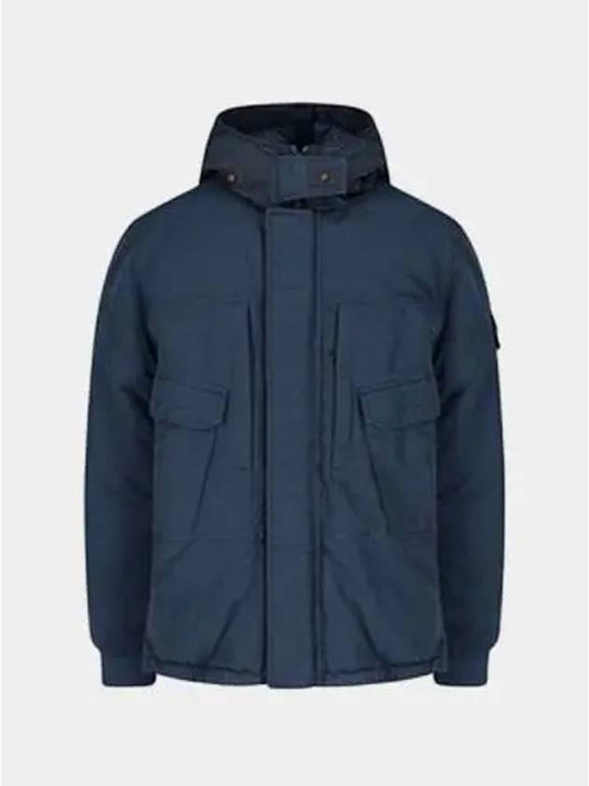 Waffen Patch Naslan Down Jacket Navy - STONE ISLAND - BALAAN 2