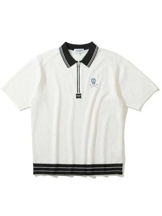 Men s Knit Polo White MLM 4A AP03 - MARK & LONA - BALAAN 1