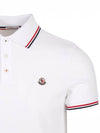 Men's Logo Patch Cotton Polo Shirt White - MONCLER - BALAAN 4