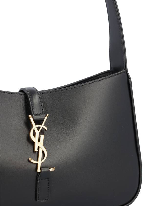 Le 5 A 7 Smooth Leather Hobo Shoulder Bag Black - SAINT LAURENT - BALAAN 5