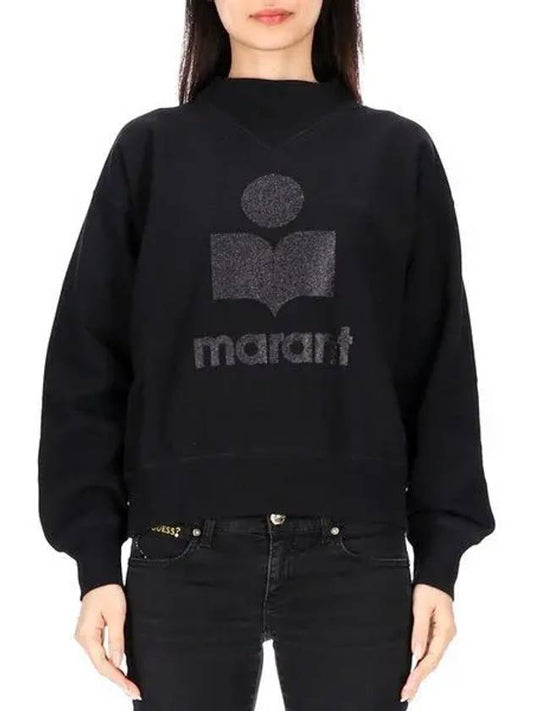 Moby Logo Print Sweatshirt Black - ISABEL MARANT - BALAAN 2