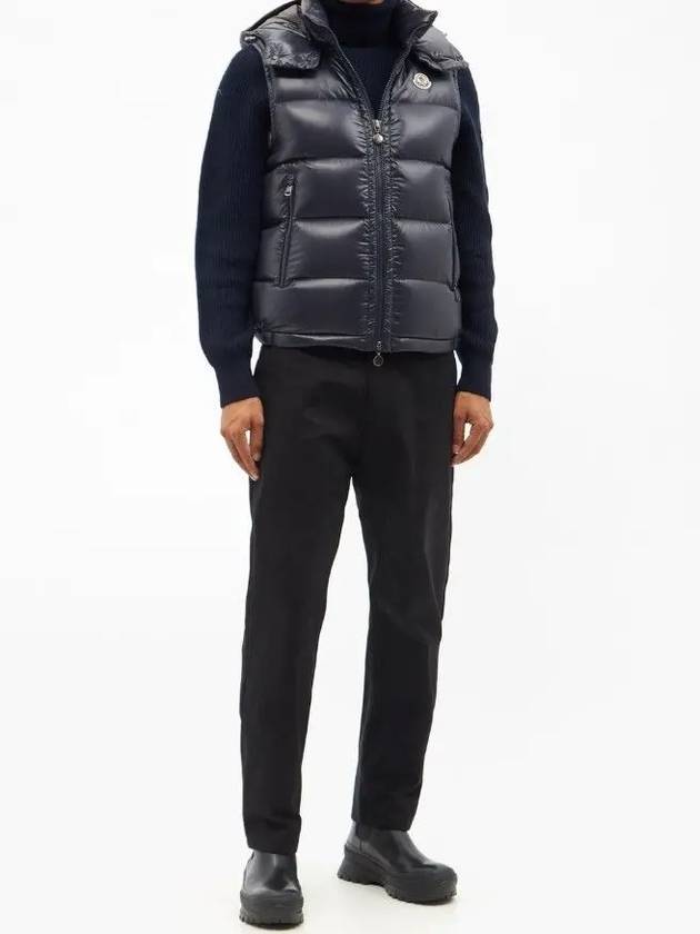 Bormes Bormes logo patch quilt down hood padded vest navy - MONCLER - BALAAN 2