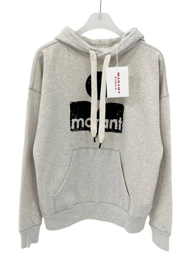 Isabel Marant Mansell Logo Ecru Brushed Overfit Hooded Tshirt SW0001FAA1M78E - ISABEL MARANT - BALAAN 5