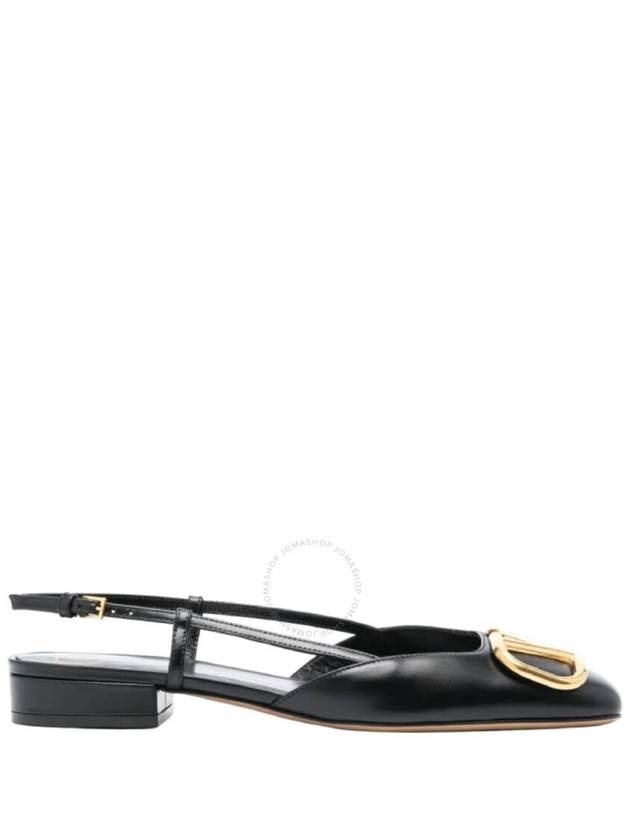 Valentino V Logo Leather Slingbacks Brand Size 37 US Size 7 - VALENTINO - BALAAN 1