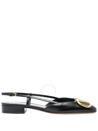 Valentino V Logo Leather Slingbacks Brand Size 37 US Size 7 - VALENTINO - BALAAN 1