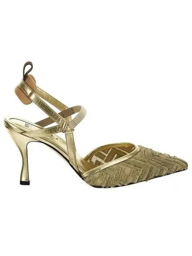 Colibri Light Mesh Slingback Heels Gold - FENDI - BALAAN 2