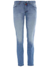 Mid Washing Straight Jeans UPNJSMJ0741B - KITON - BALAAN 2