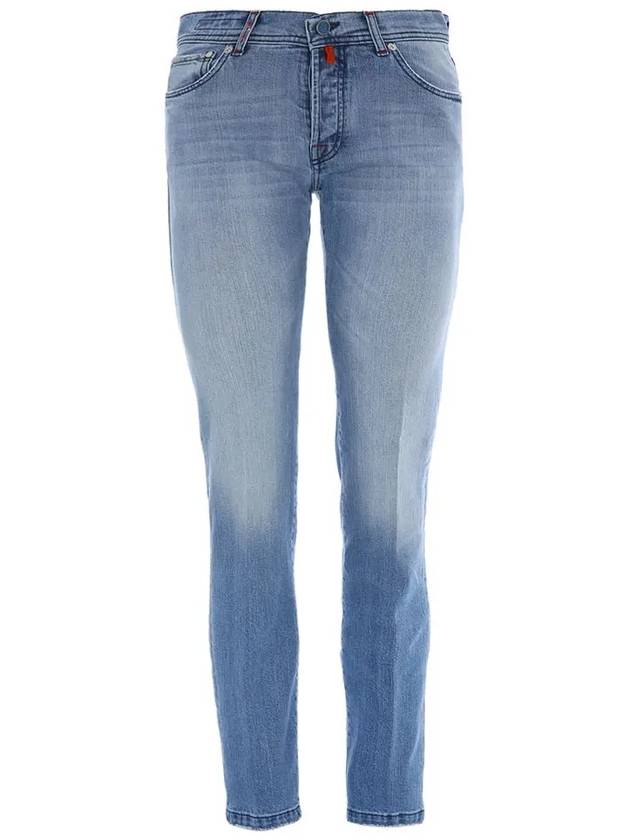 Men's Cotton Straight Jeans Blue - KITON - BALAAN 3