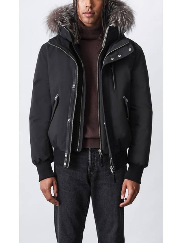 Dixon Nordic Tech Down Fur Bomber Jacket Black - MACKAGE - BALAAN 7