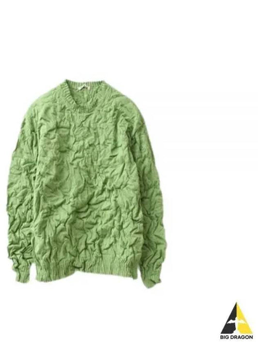 WRINKLED DRY COTTON KNIT PO SAGE GREEN A24SP02CS Wrinkle pullover - AURALEE - BALAAN 1