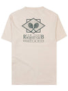 Graphic Print Cotton Short Sleeve T-Shirt Beige - SPORTY & RICH - BALAAN 4