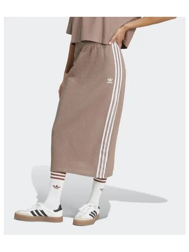 Logo Knit A-Line Skirt Trace Brown - ADIDAS - BALAAN 2