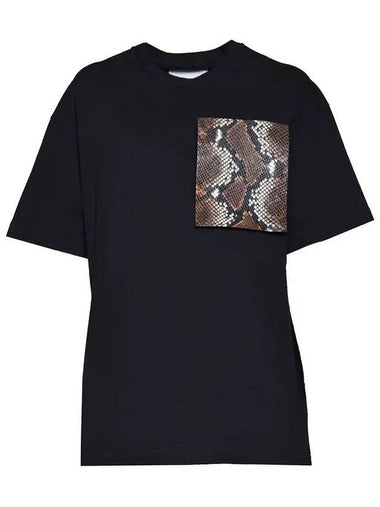 Snake Pocket Print T-Shirt J03GC0122J20035 001 - JIL SANDER - BALAAN 1