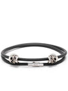 Double Skull Bracelet Black - ALEXANDER MCQUEEN - BALAAN 2