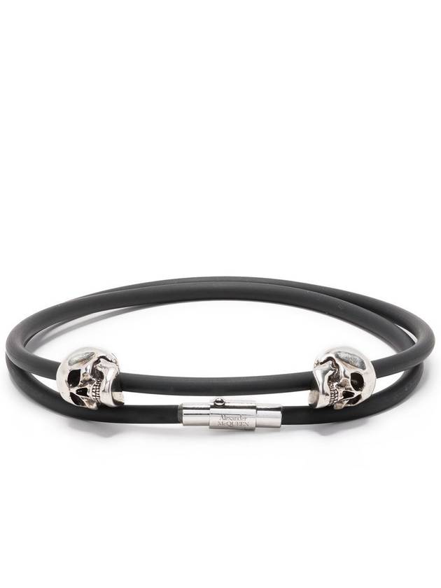 Double Skull Bracelet Black - ALEXANDER MCQUEEN - BALAAN 2