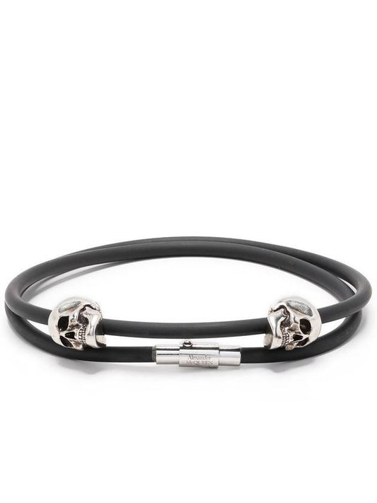 Double Skull Bracelet Black - ALEXANDER MCQUEEN - BALAAN 2