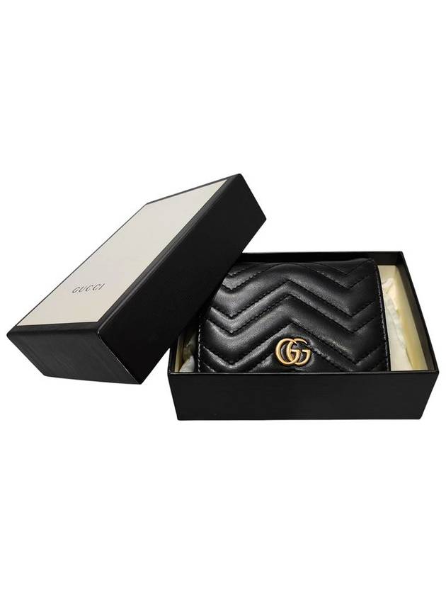 466492 GG Marmont Matelasse Black Card Case Half Wallet - GUCCI - BALAAN 9