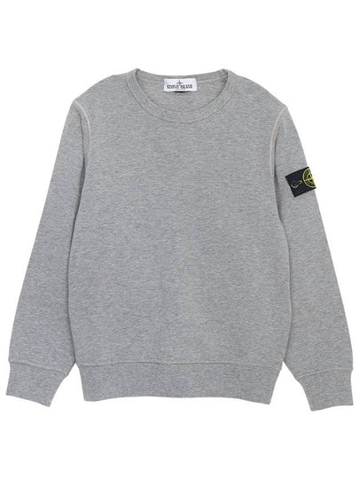 Kids Wappen Patch Crew Neck Sweatshirt Grey - STONE ISLAND - BALAAN 2