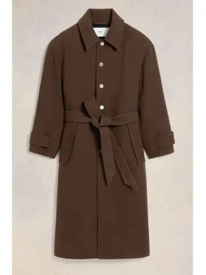 Belted Single Coat Dark Coffee - AMI - BALAAN 2