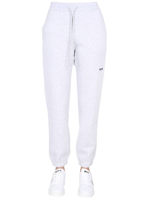 Micro Logo Jogger Track Pants Grey - MSGM - BALAAN 2