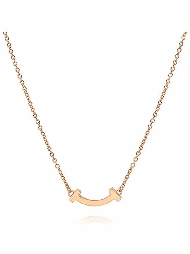 Smile Pendant Micro Necklace Rose Gold - TIFFANY & CO. - BALAAN 4