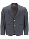 4 Bar Stripe Wool Jacket Dark Jacket - THOM BROWNE - BALAAN 2