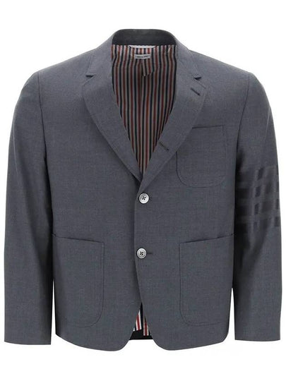 4 Bar Stripe Wool Jacket Dark Jacket - THOM BROWNE - BALAAN 2