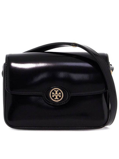 Robinson Spazzolato Convertible Logo Shoulder Bag Black - TORY BURCH - BALAAN 2