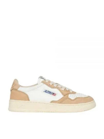 Women's Medalist Bi-Color Low-Top Sneakers Beige - AUTRY - BALAAN 2