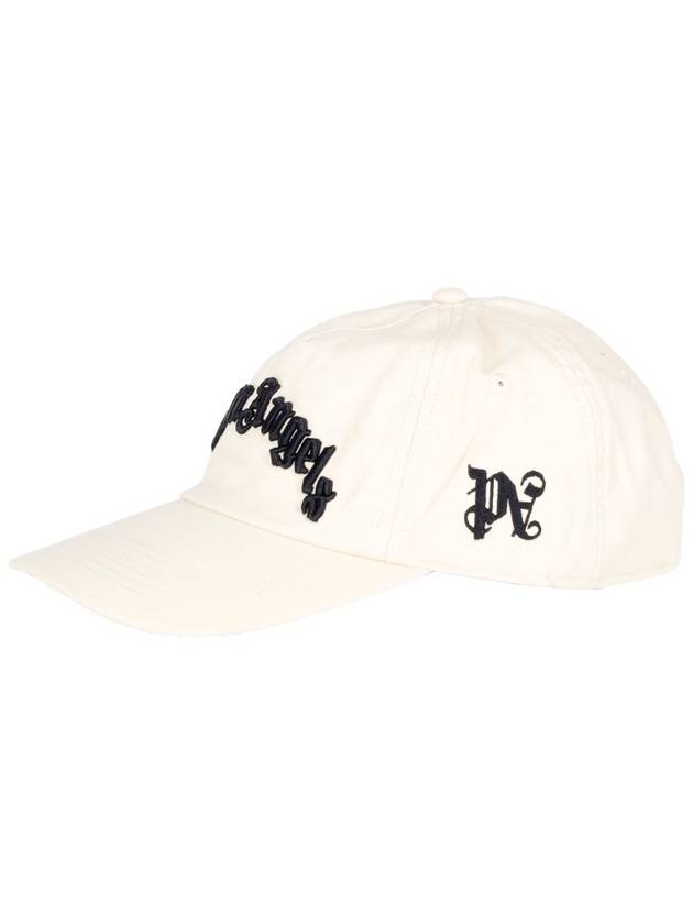 CURVED LOGO CAP OFF WHITE - BLACK - PALM ANGELS - BALAAN 2