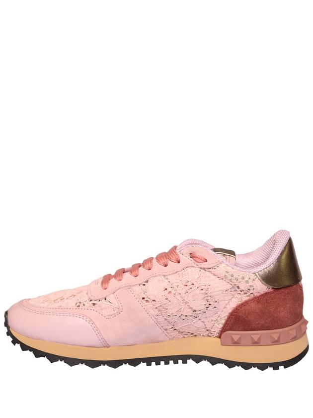 Rockstud Lace amp Suede Pink LW1S0291 HLM C57 - VALENTINO - BALAAN 4