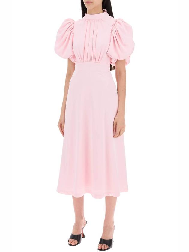 midi satin dress with balloon sleeves - ROTATE - BALAAN 4