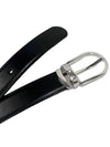 Horseshoe Buckle 30mm Reversible Leather Belt Black Brown - MONTBLANC - BALAAN.