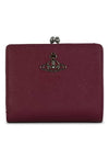 ORB Logo Half Wallet Dark Purple - VIVIENNE WESTWOOD - BALAAN 1