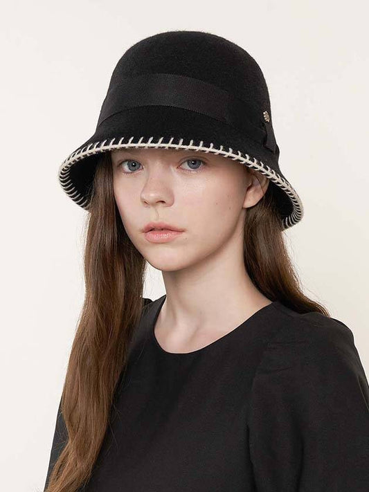Emma Stitch Point Hat Black - BROWN HAT - BALAAN 2