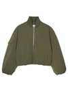 Drop Oversized Zipper Twill Bomber Jacket Kalamata - GANNI - BALAAN 2