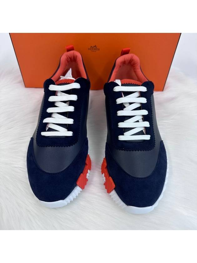 Bouncing Men s Sneakers Leather Navy H221898ZH - HERMES - BALAAN 3