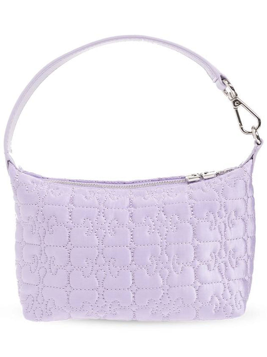 Small butterfly pouch satin bag lilac - GANNI - BALAAN 2