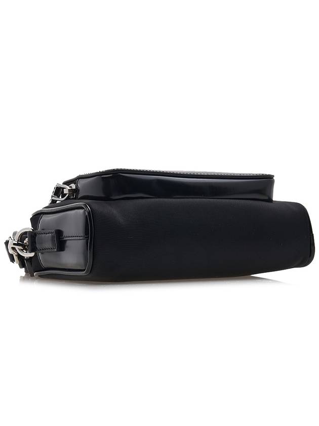 Re-Nylon Brushed Leather Shoulder Bag Black - PRADA - BALAAN 6