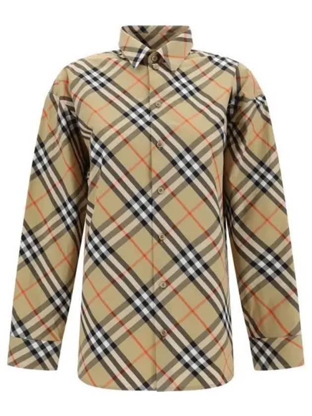 Check Pattern Shirt Beige - BURBERRY - BALAAN 2