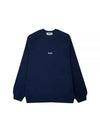 Micro Logo Cotton Sweatshirt Navy - MSGM - BALAAN 2