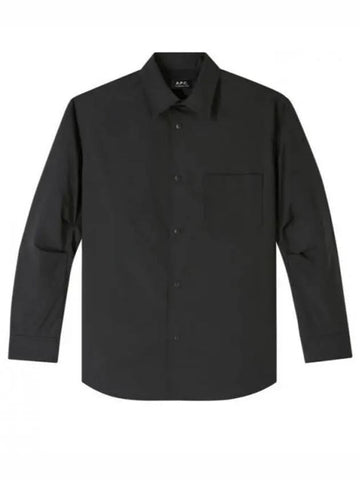 Taku Oversized Shirt Jacket Black - A.P.C. - BALAAN 1