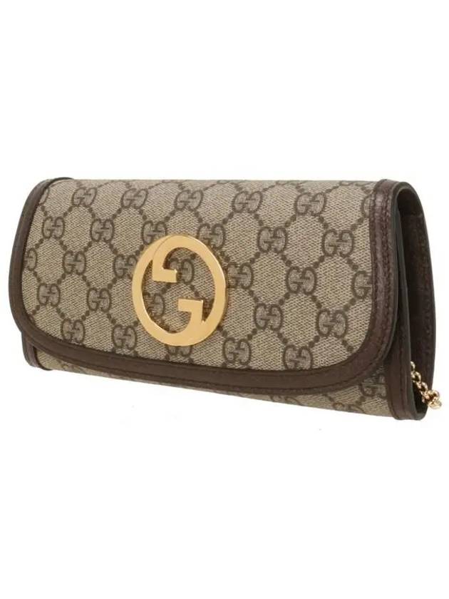 Women's Blondie Continental Ebony Supreme Chain Long Wallet Beige - GUCCI - BALAAN 3