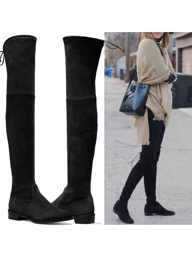 Lowland Knee High Long Boots Black - STUART WEITZMAN - BALAAN 2