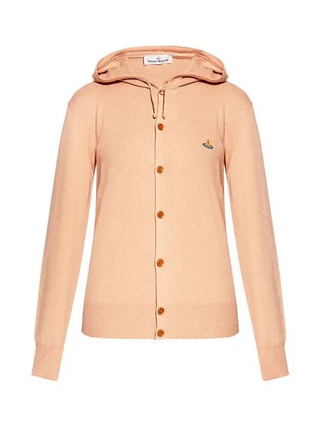 Logo Hooded Cardigan Beige - VIVIENNE WESTWOOD - BALAAN 3