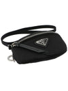 Nylon Strap Mini Pouch Bag Black - PRADA - BALAAN 4