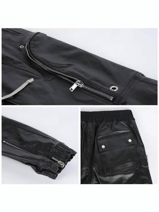 Bauhaus Coated Cargo Straight Pants Black - RICK OWENS - BALAAN 7